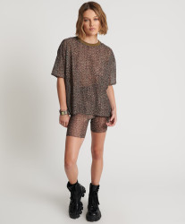 One Teaspoon Safari Camo Chiffon Tee