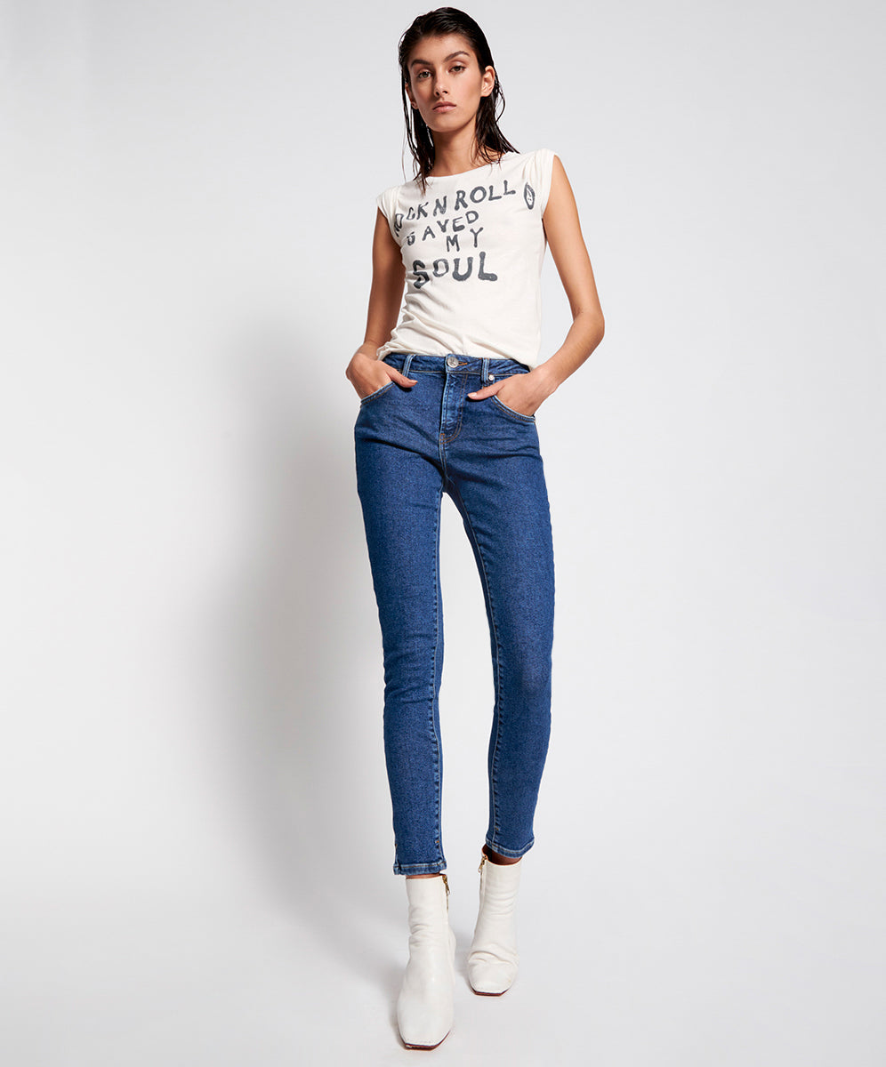 One Teaspoon Soho Blue Freebirds Ii High Waist Skinny Jeans