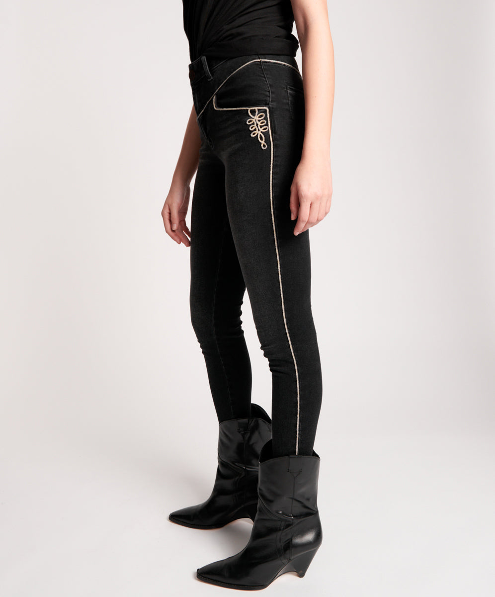 One Teaspoon Sonic Black Preachers High Waist Skinny Jeans