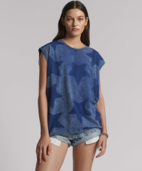 One Teaspoon Star Dust Oversized Tank - Blue