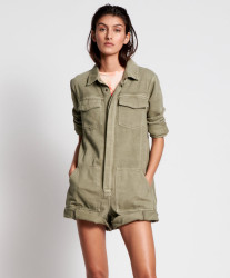 One Teaspoon Vintage Khaki Cargo Prophecy Jumpsuit