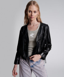 One Teaspoon Wanderer Fringed Leather Jacket