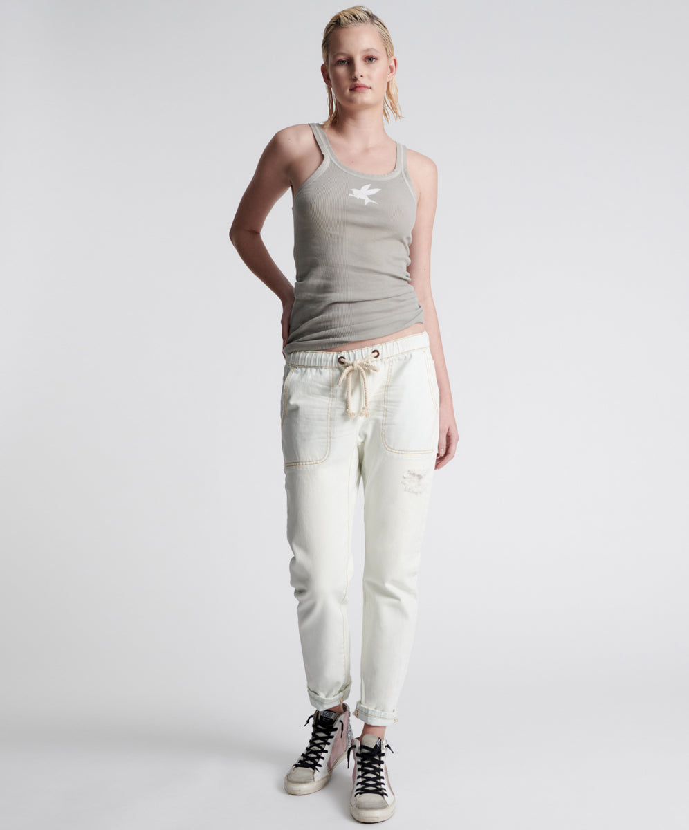 One Teaspoon Xanthe Shabbies Drawstring Boyfriend Jeans