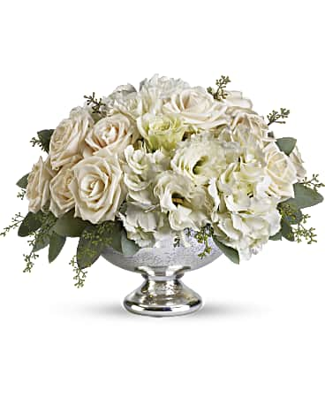 Park Avenue Centerpiece | Mixed Bouquets | Same Day Flower Delivery | White | Teleflora