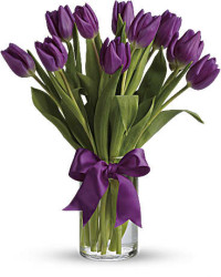 Passionate Purple Tulips Bouquet | Same Day Flower Delivery | Teleflora