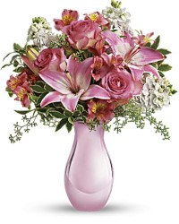 Pink Reflections Bouquet With Roses | Mixed Bouquets | Same Day Flower Delivery | Teleflora