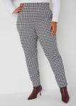 Plus Size Houndstooth High Rise Leggings, BLACK, 10/12 - Ashley Stewart