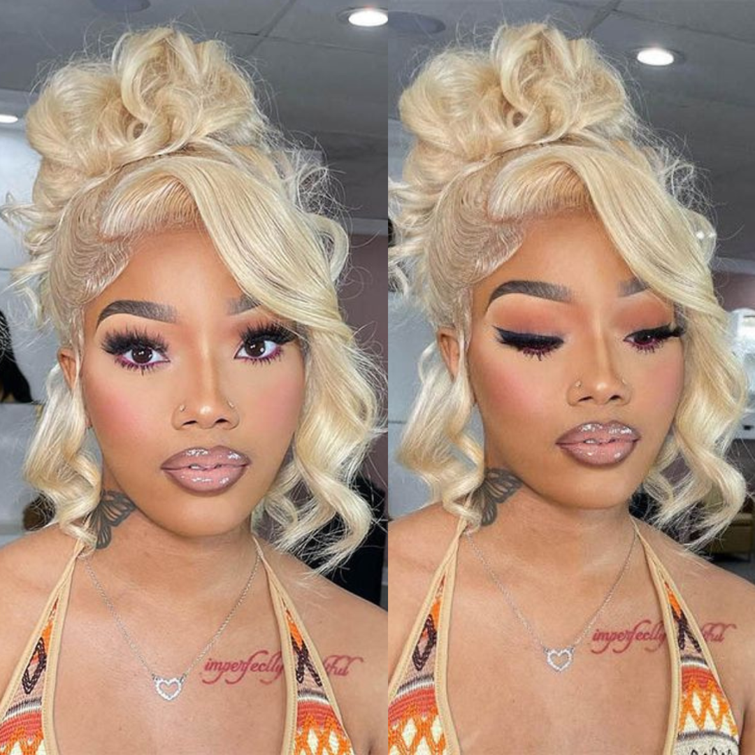 Pre Plucked 613 Blonde 360 Lace Frontal Wig with Baby Hair Hd Transparent Lace