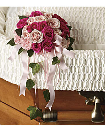 Rose Reflection Casket Insert Bouquet | Roses | Same Day Flower Delivery | Pink | Teleflora