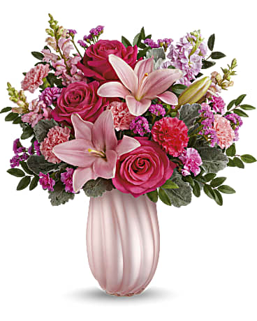 Rosy Swirls Bouquet | Mixed Bouquets | Same Day Flower Delivery | Pink | Teleflora