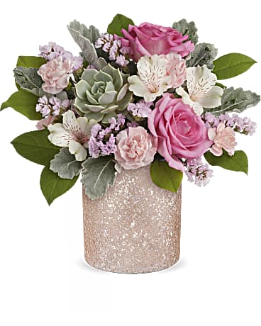 Shimmering Oasis Bouquet | Mixed Bouquets | Same Day Flower Delivery | Pink | Teleflora