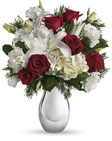 Silver Noel Bouquet | Mixed Bouquets | Same Day Flower Delivery | White | Teleflora