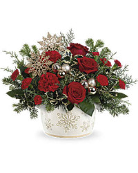 Snowflake Symphony Bouquet | Roses | Same Day Flower Delivery | Red | Teleflora