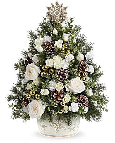 Snowy Oasis Tree | Roses | Same Day Flower Delivery | White | Teleflora