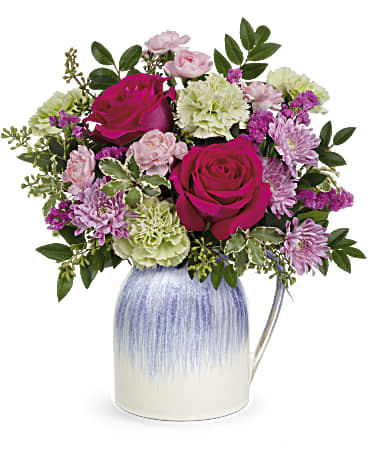 Spring In The Countryside Bouquet | Roses | Same Day Flower Delivery | Pink | Teleflora