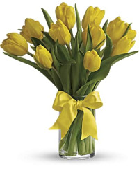 Sunny Yellow Tulips Bouquet | Same Day Flower Delivery | Teleflora