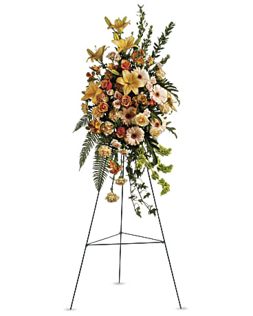 Sweet Remembrance Spray Bouquet | Mixed Bouquets | Same Day Flower Delivery | Orange | Teleflora