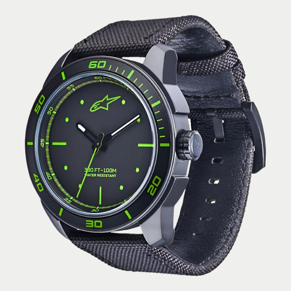 Tech Watch 3H Black-Black/Green