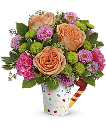 Time To Celebrate Bouquet | Mixed Bouquets | Same Day Flower Delivery | Pink | Teleflora