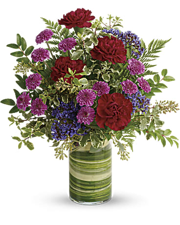 Vivid Love Bouquet | Carnations | Same Day Flower Delivery | Purple | Teleflora