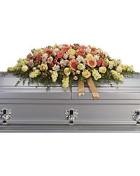 Warmest Remembrance Casket Spray Bouquet | Mixed Bouquets | Same Day Flower Delivery | Multi-Colored | Teleflora