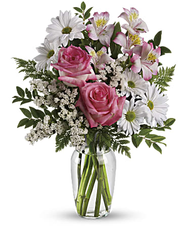 What A Treat Bouquet With Roses | Mixed Bouquets | Same Day Flower Delivery | Pink | Teleflora