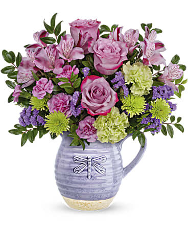 Whimsical Dragonfly Bouquet | Mixed Bouquets | Same Day Flower Delivery | Purple | Teleflora