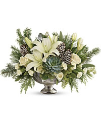 Winter Wilds Centerpiece | Mixed Bouquets | Same Day Flower Delivery | White | Teleflora