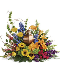 With All Our Hearts Cremation Tribute Bouquet | Mixed Bouquets | Same Day Flower Delivery | Multi-Colored | Teleflora