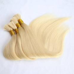 WOWANGEL 613# Blonde Bulk Human Hair for Braiding Straight 50g/bundle *2