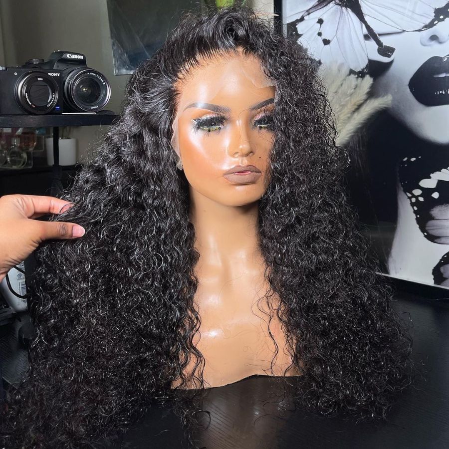 WOWANGEL Skinlike Real HD Lace 13X6 Full Frontal Wig Curly Pre Plucked