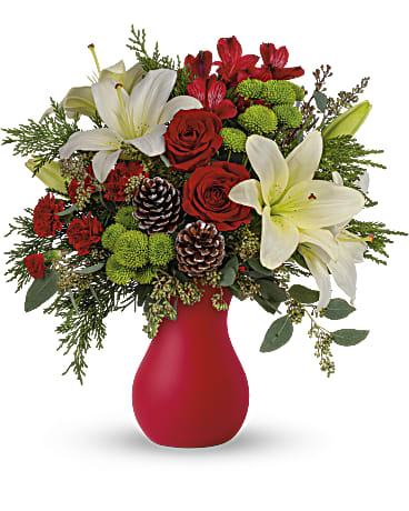 Yuletide Greetings Bouquet | Mixed Bouquets | Same Day Flower Delivery | White | Teleflora